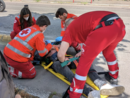 I soccorsi per l'incidente avvenuto questa mattina in via XXV aprile a Varese