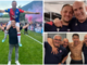 Donato Disabato sulle spalle di papà Michele, come dopo ogni promozione (e siamo a 7), a destra il team manager del Chiasso Stefano Pertile con Disa e poi in festa negli spogliatoi (foto FC Chiasso) Donato Disabato sulle spalle di papà Michele, come dopo ogni promozione (e siamo a 7), a destra il team manager del Chiasso Stefano Pertile con Disa e poi in festa negli spogliatoi (foto FC Chiasso)