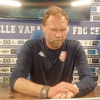 Ciceri nel dopo partita contro il Celle Varazze