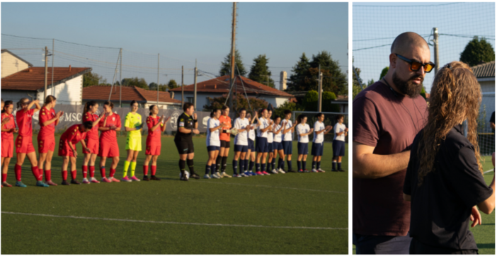 Il recente derby Under 19 della Varesina con il Varese e, a destra, il direttore sportivo Ilario Maiolo con Alessia Crosta, sempre alla guida dell’Under 13 Il recente derby Under 19 della Varesina con il Varese e, a destra, il direttore sportivo Ilario Maiolo con Alessia Crosta, sempre alla guida dell’Under 13