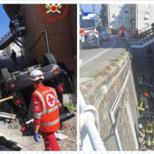 I soccorsi in azione dopo l'incidente