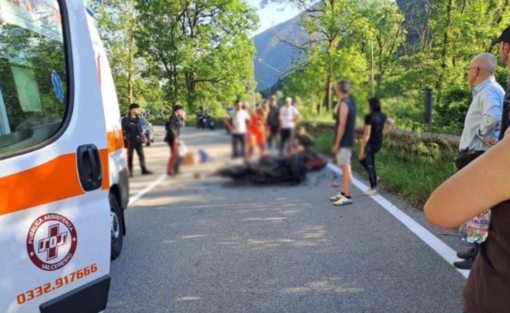 La foto pubblicata da Luinonotizie.it dell'incidente di sabato in Valganna