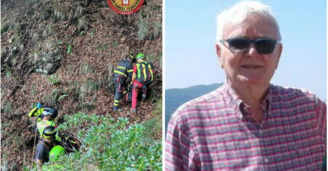 Ernesto Quargentan, indimenticabile, ha perso la vita mentre cercava funghi, la sua più grande passione (foto del soccorso alpino a sinistra)