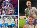 Donato Disabato sulle spalle di papà Michele (a destra) dopo l'ennesima promozione con il Chiasso, salito in seconda lega (a sinistra la fotocomposizione e la foto di @anetajurczenia dalla pagina Facebook ufficiale dell'FC Chiasso) Donato Disabato sulle spalle di papà Michele (a destra) dopo l'ennesima promozione con il Chiasso, salito in seconda lega (a sinistra la fotocomposizione e la foto di @anetajurczenia dalla pagina Facebook ufficiale dell'FC Chiasso)