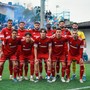 La Solbia che ha battuto il Saronno 3-0 nella finale del girone A di Eccellenza (foto Samuele Lucchi - Solbiatese calcio 1911)