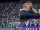 La festa del Pescara davanti ai 20 mila dell'Adriatico e, sopra, mister Baldini commosso insieme al portiere Alessandro Plizzari, eroe della finale di ritorno per la B vinta sulla Ternana ai rigori La festa del Pescara davanti ai 20 mila dell'Adriatico e, sopra, mister Baldini commosso insieme al portiere Alessandro Plizzari, eroe della finale di ritorno per la B vinta sulla Ternana ai rigori