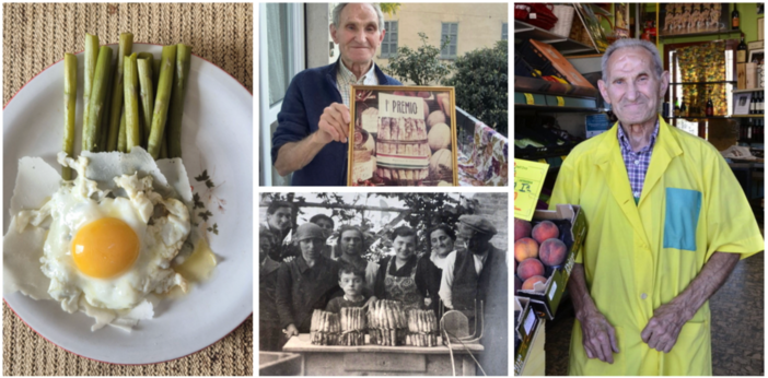 Eugenio Dell'Ova, “docente universitario” dei fruttivendoli varesini, e sua maestà l'asparago