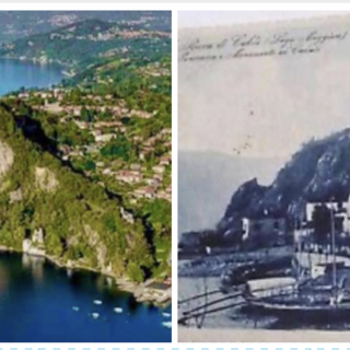 Caldè in una foto contemporanea e in una storica (da La Varese Nascosta)