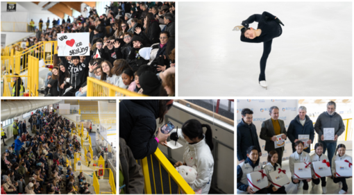Il cuore di Varese per il pattinaggio e per i campioni della nazionale giapponese (Foto Roberto Galbiati)