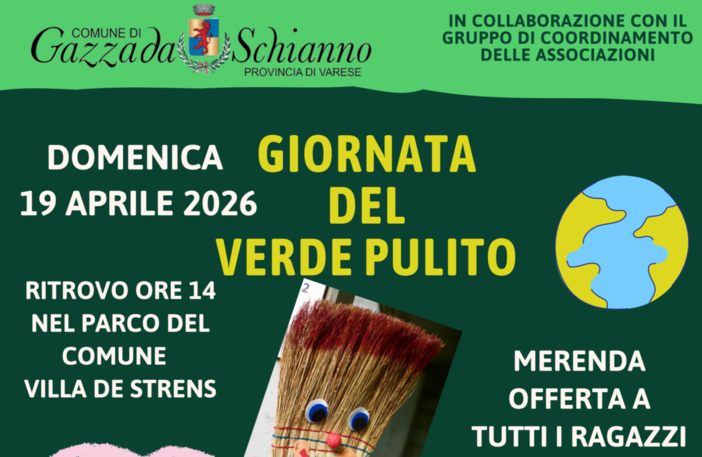 Ecco la giornata del Verde Pulito a Gazzada Schianno Ecco la giornata del Verde Pulito a Gazzada Schianno