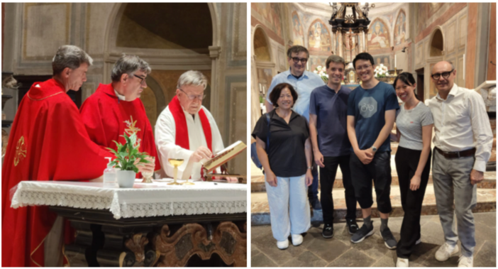 La messa per padre Adelio davanti alla sua famiglia arrivati da Hong Kong La messa per padre Adelio davanti alla sua famiglia arrivati da Hong Kong