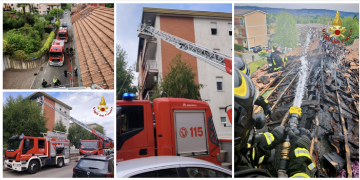 I vigili del fuoco in azione a Casciago e Cassano Magnago