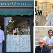 Alessandro Ripoli e la sua macelleria nel cuore di Varese, così come lo è papà Angelo (sopra a destra con il figlio) e tutta la grande famiglia Ripoli