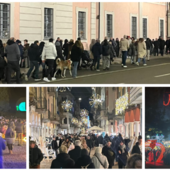 Un muro di gente in centro e ai Giardini delle Meraviglie ieri a Varese