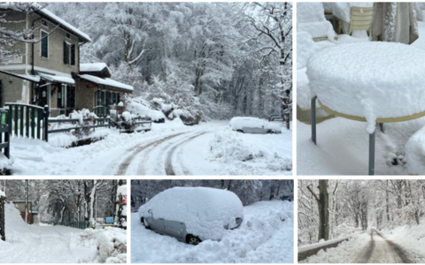 Una magica cartolina di un Campo dei Fiori avvolto dalla neve