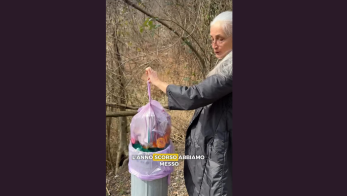 Un frame del video pubblicato dal sindaco di Cuasso al Monte Loredana Bonora