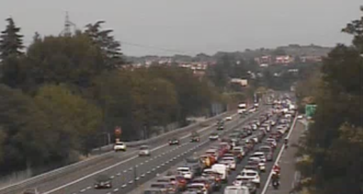 La situazione in A8 intorno alle 10.45 di oggi immortalata dalle webcam di Autostrade per l'Italia
