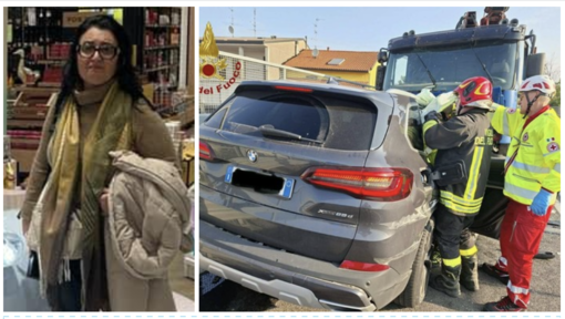 A sinistra: la dottoressa Stefania Onolfo. A destra: i soccorsi al lavoro sui mezzi dopo l'incidente