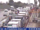 Le immagini della coda vista dalla webcam di Autostrade per l'Italia