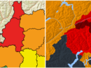 L'allerta rossa e arancione per la provincia di Varese (rossa nel nord, cioè zona laghi e Prealpi) della protezione civile e, a destra, quella di Meteo Svizzera L'allerta rossa e arancione per la provincia di Varese (rossa nel nord, cioè zona laghi e Prealpi) della protezione civile e, a destra, quella di Meteo Svizzera