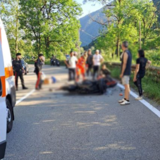 La foto pubblicata da Luinonotizie.it dell'incidente di sabato in Valganna