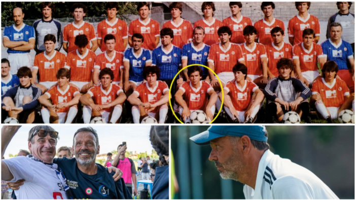 Roberto Gatti nel Varese 1983/84 in serie B (quarto accosciato da destra), con il patron della Solbiatese Claudio Milanese dopo la promozione in D e in panchina Roberto Gatti nel Varese 1983/84 in serie B (quarto accosciato da destra), con il patron della Solbiatese Claudio Milanese dopo la promozione in D e in panchina