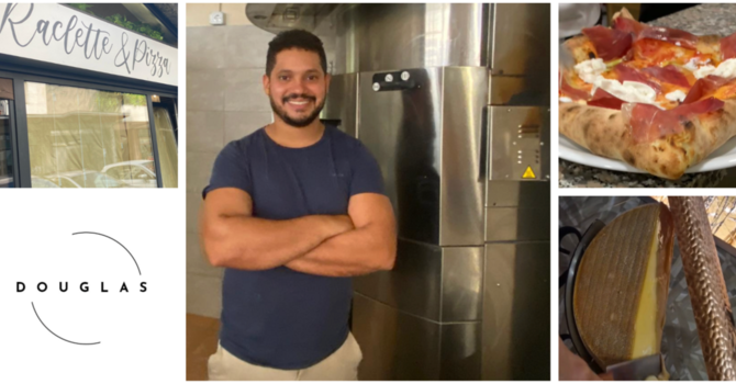Douglas inizia la sua nuova avventura in via Cairoli a Biumo con "Douglas Racletteria Pizzeria" proprio nei locali dove iniziò da pizzaiolo alla "Tredici8" nel 2013 Douglas inizia la sua nuova avventura in via Cairoli a Biumo con "Douglas Racletteria Pizzeria" proprio nei locali dove iniziò da pizzaiolo alla "Tredici8" nel 2013