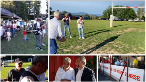 Primo assalto alla Festa del Rugby, a cui è stato dato il via con il calcio tra i pali del sindaco Galimberti (sopra in grande). Presenti all'inaugurazione anche Toto Bulgheroni, Stefano Malerba con Umberto Argieri e molti altri rappresentanti dello sport e delle istituzioni Primo assalto alla Festa del Rugby, a cui è stato dato il via con il calcio tra i pali del sindaco Galimberti (sopra in grande). Presenti all'inaugurazione anche Toto Bulgheroni, Stefano Malerba con Umberto Argieri e molti altri rappresentanti dello sport e delle istituzioni