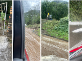 Alcune immagini dell'effetto del nubifragio da Porto Ceresio e Brusimpiano Alcune immagini dell'effetto del nubifragio da Porto Ceresio e Brusimpiano