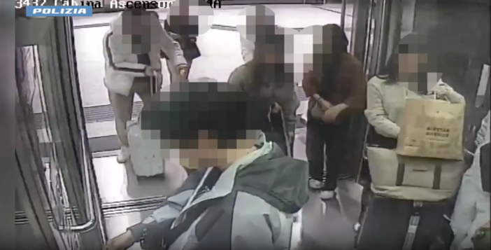 Un fermo immagine del video diffuso dalla Polizia di Stato