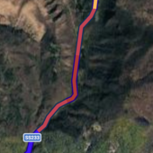 Il tratto dell'incidente sulla ss233 segnato in rosso su Google Maps: la prova delle code