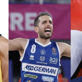 Da sinistra: Hunter Hale, Amedeo Della Valle, Luis Scola