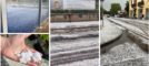 Alcune immagini della grandinata a Varese (le due verticali via NaturalMeteo, che ringraziamo)