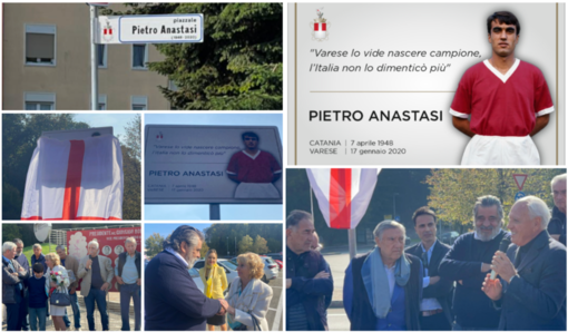 Da oggi Varese ha il suo "Piazzale Anastasi" davanti allo stadio Franco Ossola, dove è stata posizionata anche la targa in onore di Pietruzzu davanti alla sua famiglia, agli ex compagni e ad appassionati e tifosi