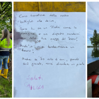 Biandronno, dal lago di Varese spunta un messaggio in bottiglia