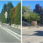 Il pericoloso tratto di &quot;autostrada&quot; di via Astico, tra Avigno e Casciago