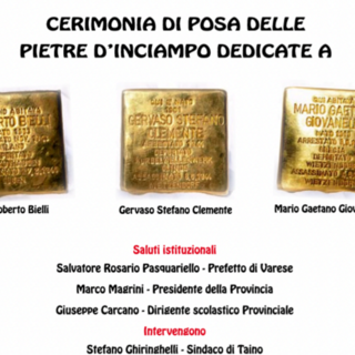 Taino ricorda i suoi deportati: sabato 28 marzo la posa di tre Pietre d’Inciampo