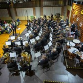 La Filarmonica Saltriese durante un concerto