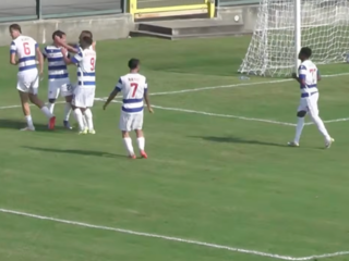Mapelli-gol per il 2-0 della Pro Patria