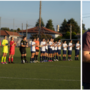 Il recente derby Under 19 della Varesina con il Varese e, a destra, il direttore sportivo Ilario Maiolo con Alessia Crosta, sempre  alla guida dell’Under 13