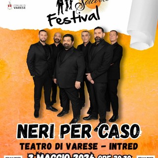 A Varese tre giorni di grande musica con il Solevoci Festival 2026: il gran finale con i Neri per Caso