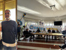 Il "passaggio di consegne" tra Morello e Consonni e lo striscione di saluto a Mauro Morello Il "passaggio di consegne" tra Morello e Consonni e lo striscione di saluto a Mauro Morello