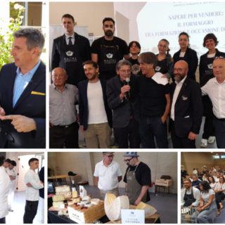 Dall'alto in senso orario il sindaco Galimberti con il direttore del De Filippi Sinigaglia, i vincitori della seconda giornata delle selezioni del Nord di Emergente 2027 e alcuni momenti dell'evento conclusivo