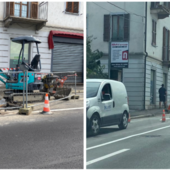 Primo buco in tempo record in viale Borri dopo poco più di un mese dall'asfaltatura