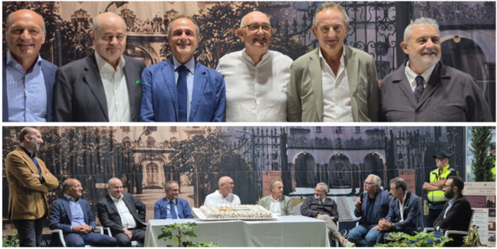 Da sinistra Gunnar Vincenzi, Dario Galli, Marco Reguzzoni, Massimo Ferrario, Emanuele Antonelli e Marco Magrini sul palco della Fiera Da sinistra Gunnar Vincenzi, Dario Galli, Marco Reguzzoni, Massimo Ferrario, Emanuele Antonelli e Marco Magrini sul palco della Fiera