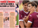 A sinistra la pagina della Gazzetta di ieri con l'articolo di Nicola Binda che dà il Varese per favorito, a destra Nicolò Franzoni, attaccante ventenne neo acquisto della Varesina e protagonista nella Primavera del Toro (foto dal sito ufficiale Torino FC) A sinistra la pagina della Gazzetta di ieri con l'articolo di Nicola Binda che dà il Varese per favorito, a destra Nicolò Franzoni, attaccante ventenne neo acquisto della Varesina e protagonista nella Primavera del Toro (foto dal sito ufficiale Torino FC)