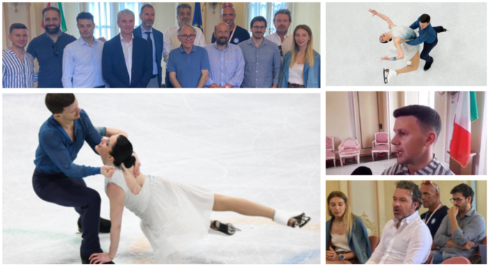 Qui sopra in grande Charlène Guignard & Marco Fabbri, che si esibiranno a Varese nell'Ice Gala piatto forte della quattro giorni di festa sul ghiaccio e fuori (anche con street food) presentata oggi in Comune (foto sopra e a lato: Fabbri è il secondo dall'alto) Qui sopra in grande Charlène Guignard & Marco Fabbri, che si esibiranno a Varese nell'Ice Gala piatto forte della quattro giorni di festa sul ghiaccio e fuori (anche con street food) presentata oggi in Comune (foto sopra e a lato: Fabbri è il secondo dall'alto)
