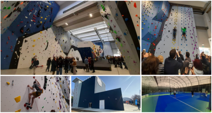 Maestosa, colorata, unica: ecco Salewa Cube Varese, la palestra di arrampicata di San Fermo con annessi 5 campi da padel, campo da calcetto aperto ai cittadini e parkour