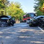 Le immagini del violento scontro frontale tra un'auto e un minivan sulla superstrada di Malpensa a Somma Lombardo Le immagini del violento scontro frontale tra un'auto e un minivan sulla superstrada di Malpensa a Somma Lombardo