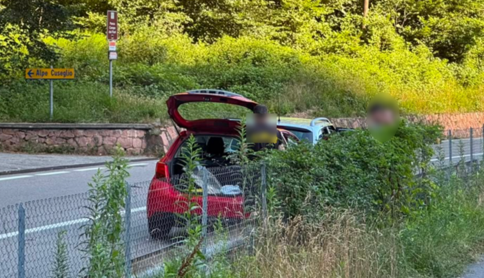 L'impatto nei pressi del laghetto Fonteviva nel primo tratto di viale Valganna L'impatto nei pressi del laghetto Fonteviva nel primo tratto di viale Valganna